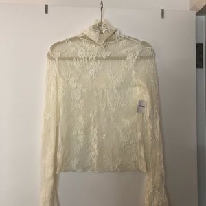 Free people lace turtleneck